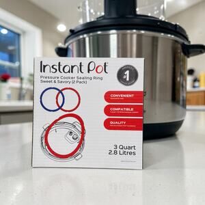 Instant Pot Genuine Official Open Box Unused 2 Pack Sealing Rings 3 Quart